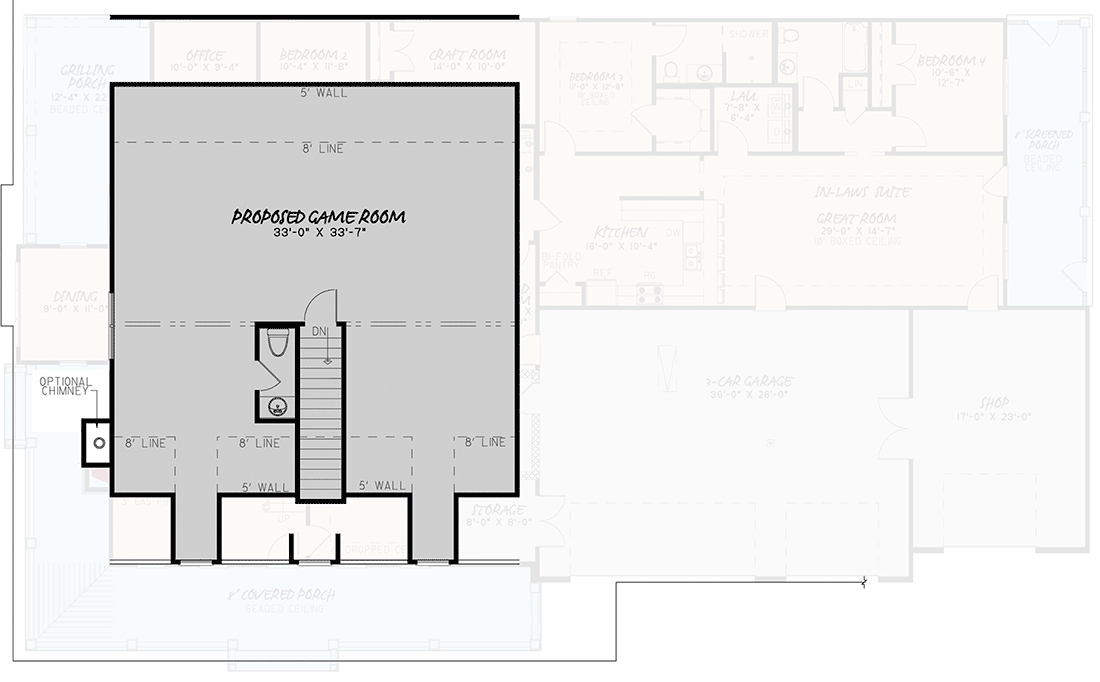 Plan 70607MK: Multi-Generational Modern Farmhouse Plan with Two Kitchens and Two Laundry Rooms - 3416 Sq Ft - Floor Plan - 2nd Floor - Country, Farmhouse, Modern Farmhouse, Southern, Traditional