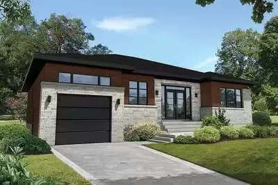 Contemporary 3-Bed House Plan with Office
