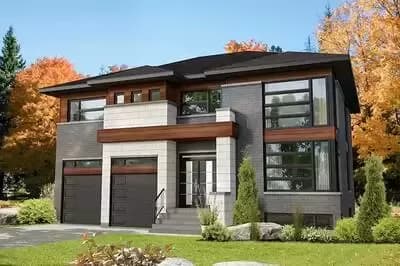 Stately 2-Bed Contemporary House Plan with Loft