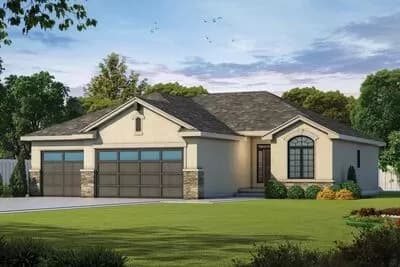 3-Bed One-Story House Plan with Optional Versions - 1676 Sq Ft