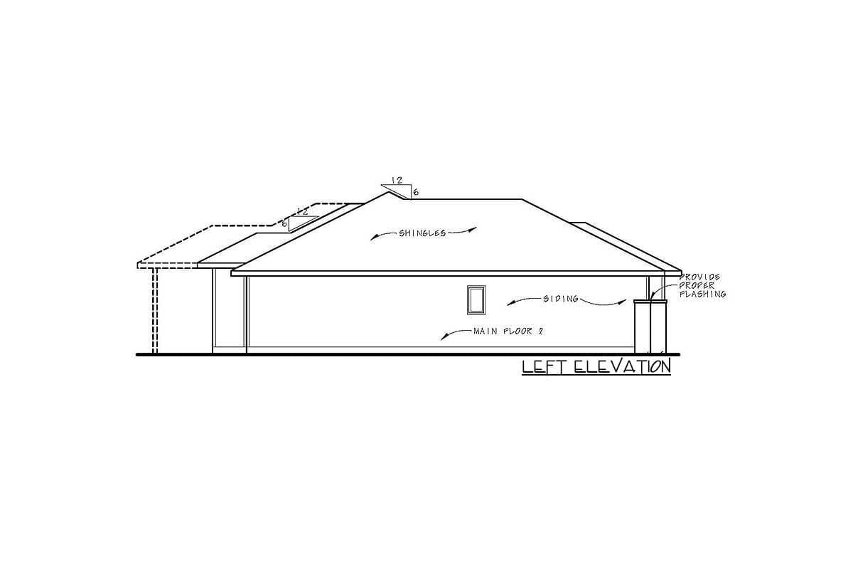 Plan 42563DB: One-Story 3-Bed House Plan with a Stone and Stucco Exterior - 1676 Sq Ft - Image #4 - European, Traditional