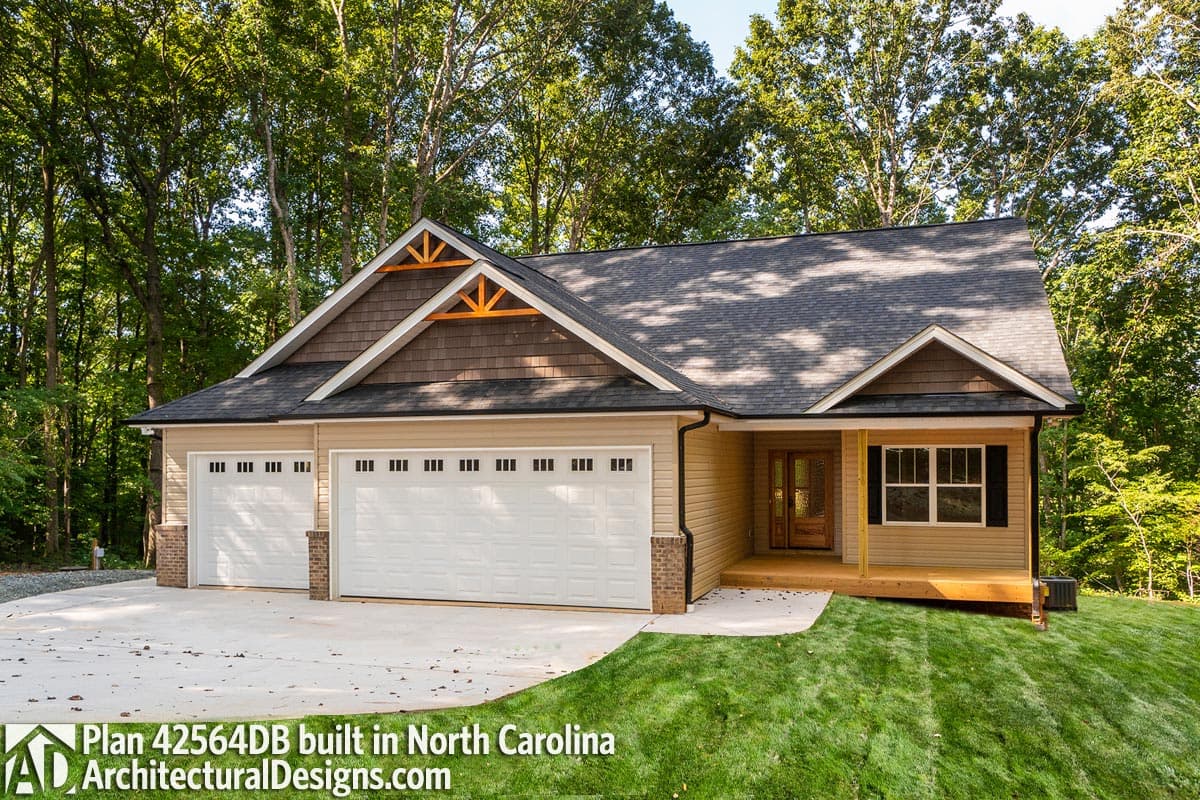 build gallery item - Country House Plan 42564DB Comes to Life in North Carolina