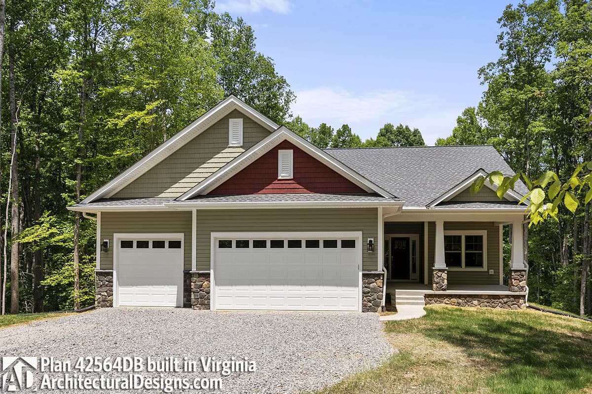 build gallery item - Country House Plan 42564DB Comes to Life in Virginia