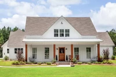 Spectacular 5-Bed Farmhouse with Multiple Porches and 3-Car Garage