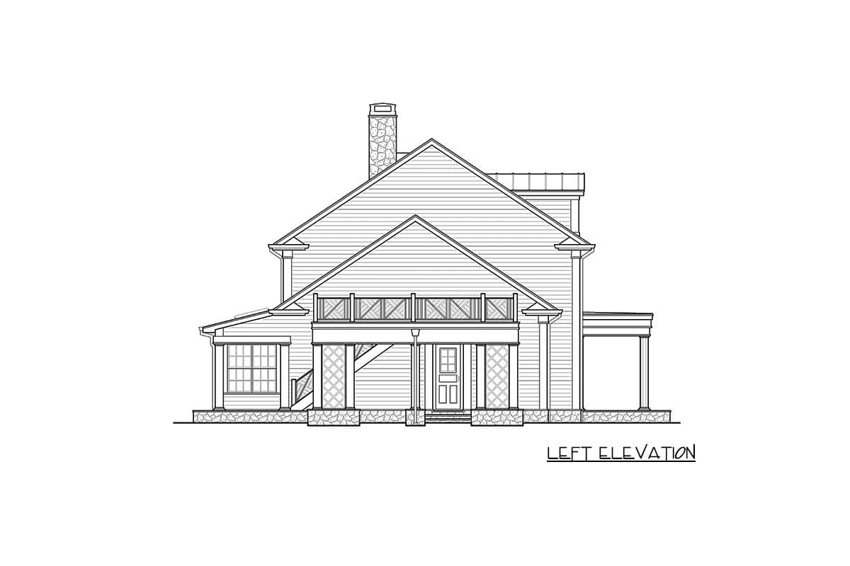 Plan 23779JD: Beautiful 3-Bed Colonial Farmhouse Plan with Sunroom - Image #4 - Colonial, Country, Traditional