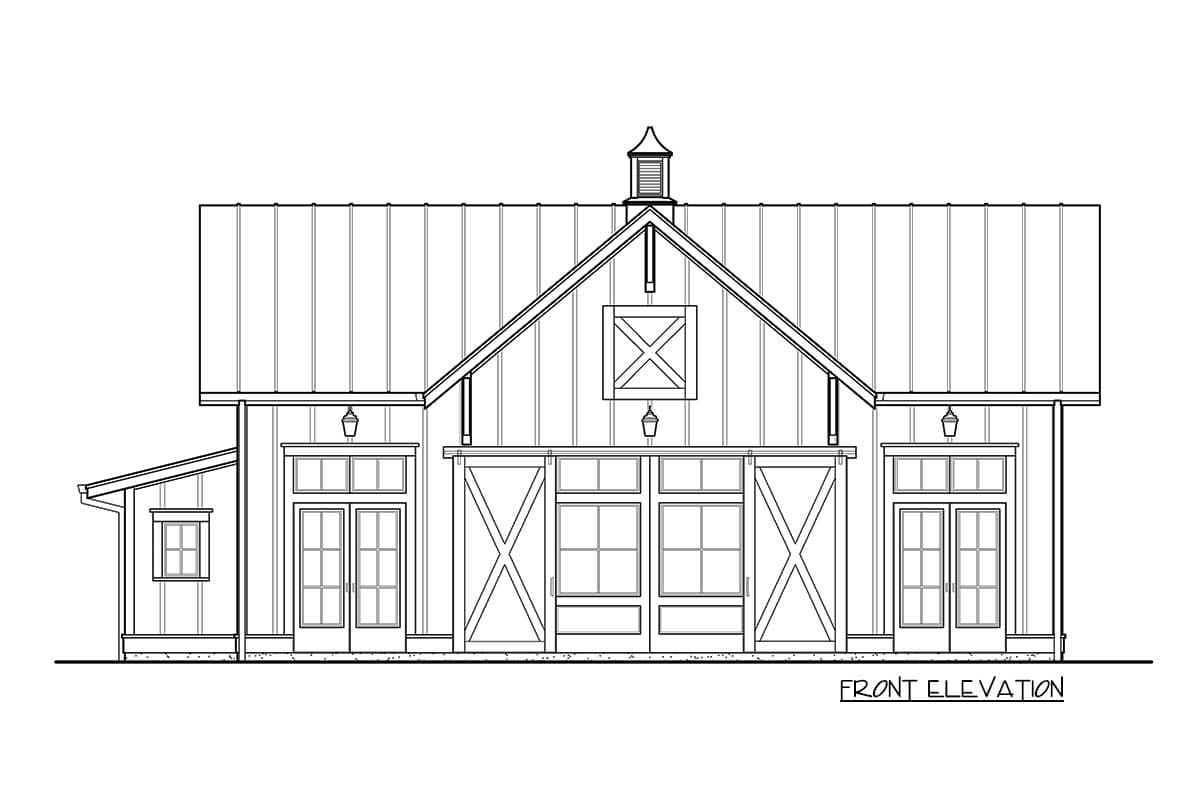 Plan 23765JD: Guest Cabana with Tandem Garage - Image #5 - Country, Modern Farmhouse, Rustic