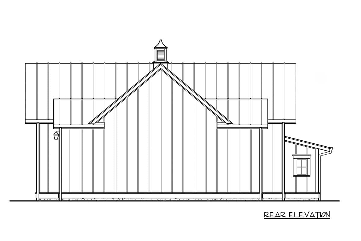 Plan 23765JD: Guest Cabana with Tandem Garage - Image #7 - Country, Modern Farmhouse, Rustic