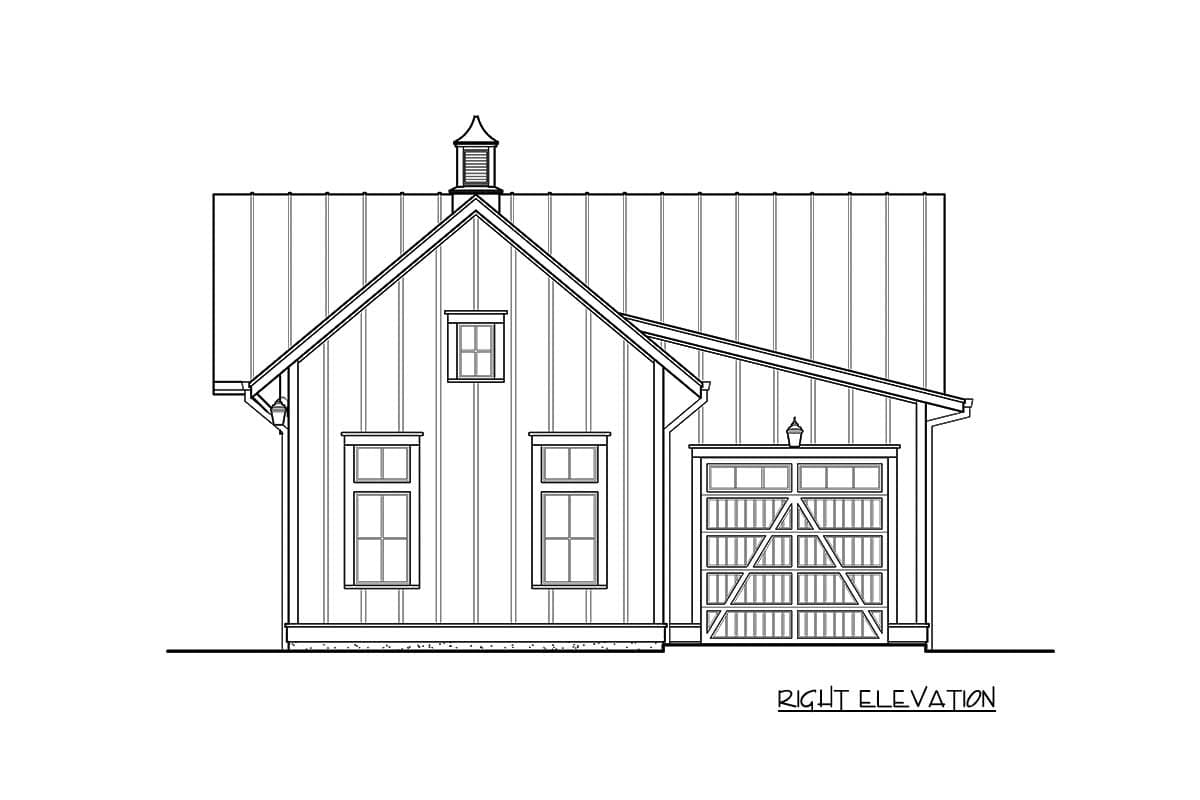 Plan 23765JD: Guest Cabana with Tandem Garage - Image #8 - Country, Modern Farmhouse, Rustic