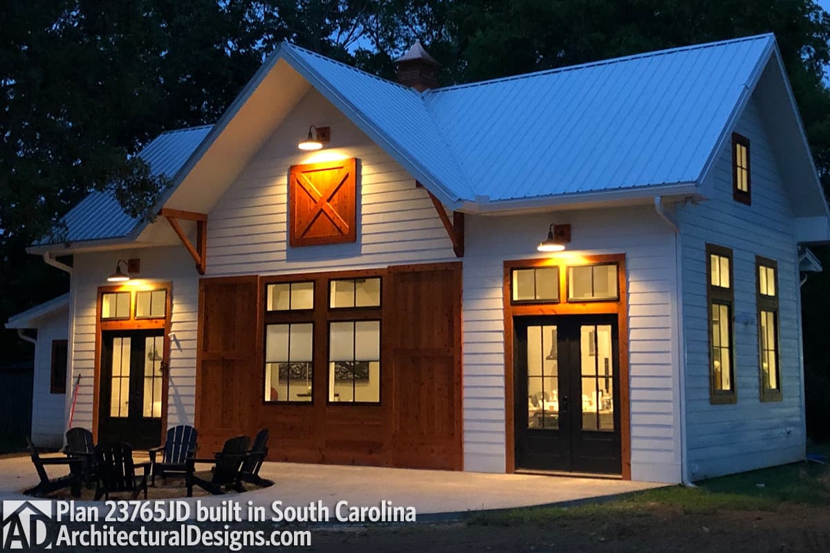 Plan 23765JD: Guest Cabana with Tandem Garage - Image #4 - Country, Modern Farmhouse, Rustic