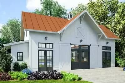 Guest Cabana with Tandem Garage
