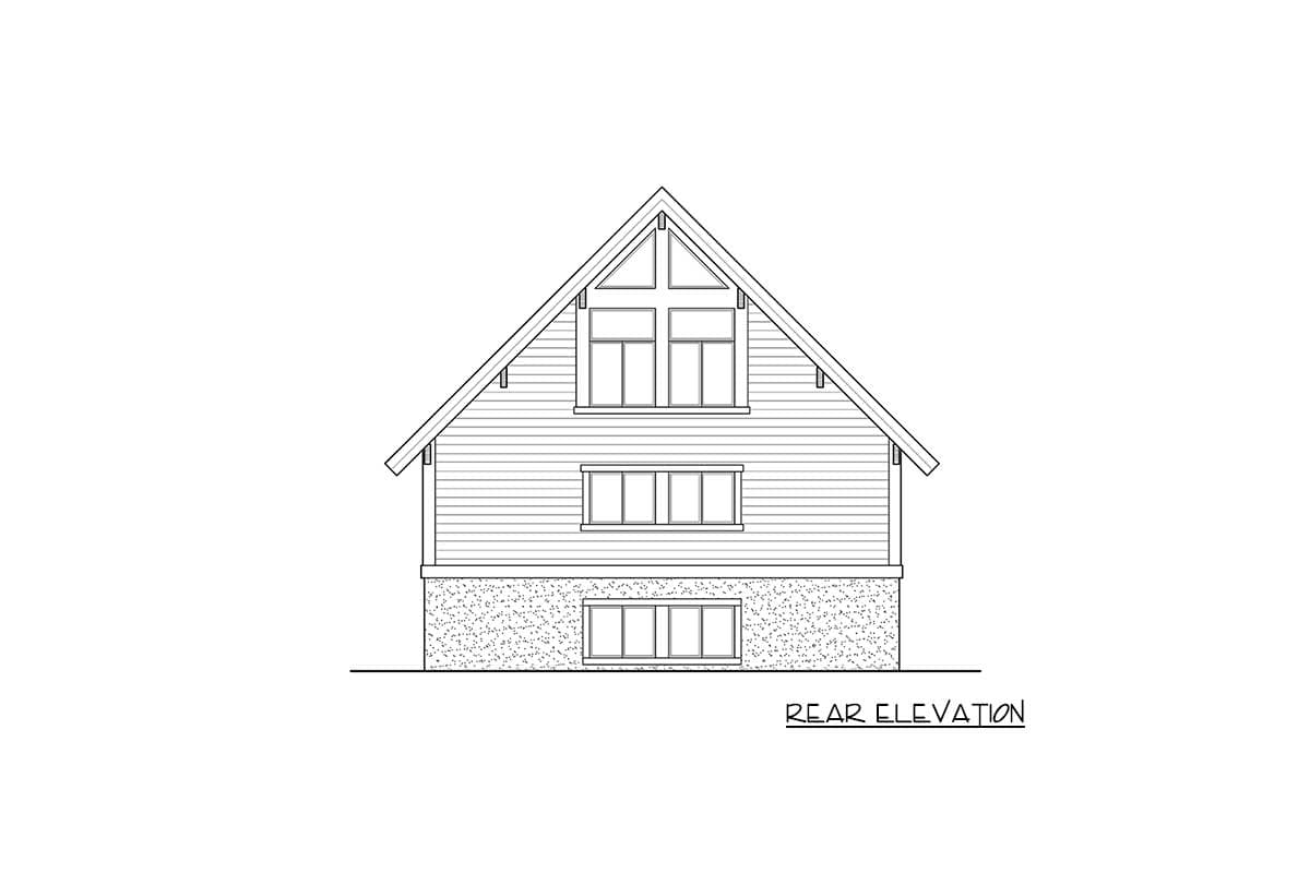 Plan 23768JD: Modern Chalet for the Front-View Lot - Image #5 - Cabin, Mountain, Northwest, Rustic, Vacation