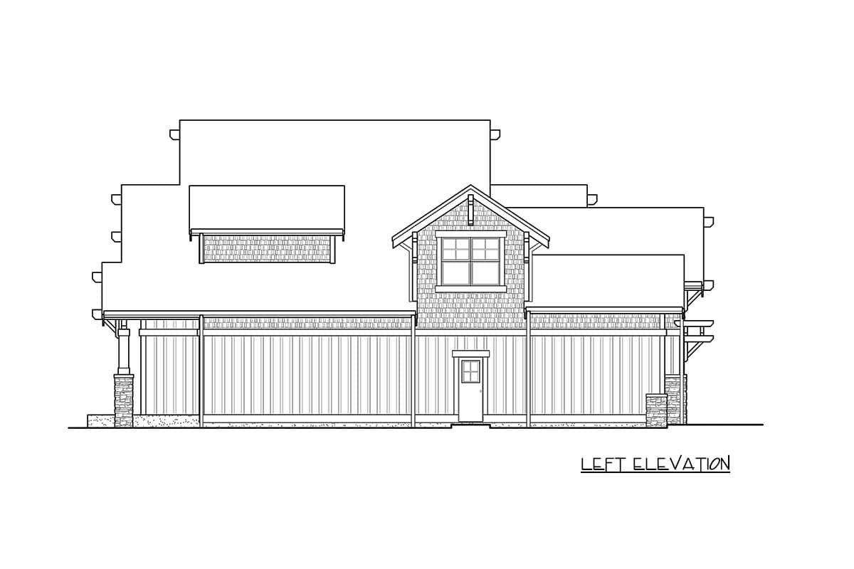 Plan 23769JD: Rustic 4-Bed Mountain Craftsman Home Plan with Den and Bonus Room - Image #4 - Craftsman, Mountain, Northwest