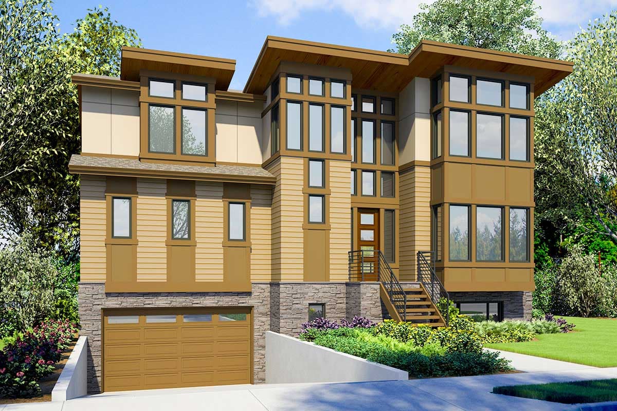 Plan 23772JD: 4-Bed Contemporary Home Plan with Media Room - Image #9 - Contemporary, Modern, Northwest, Prairie