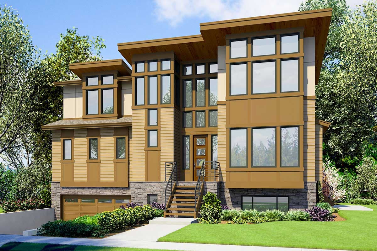 Plan 23772JD: 4-Bed Contemporary Home Plan with Media Room - Image #10 - Contemporary, Modern, Northwest, Prairie