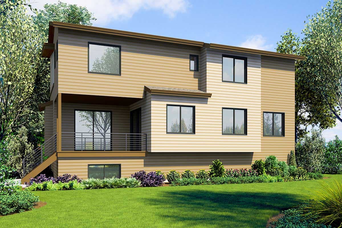 Plan 23772JD: 4-Bed Contemporary Home Plan with Media Room - Image #11 - Contemporary, Modern, Northwest, Prairie