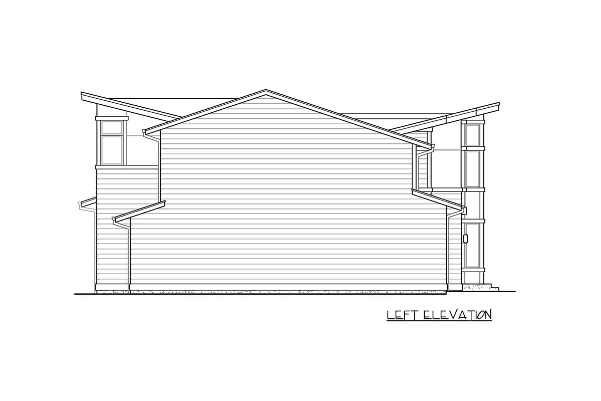 Plan 23775JD: 5-Bed Modern Home Plan with Second-Level Master and Bonus Room - Image #5 - Contemporary, Modern, Northwest