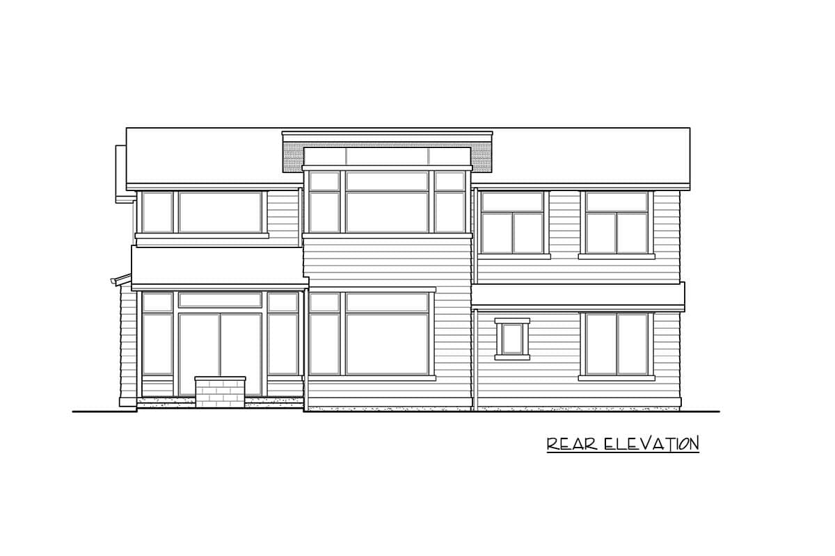 Plan 23775JD: 5-Bed Modern Home Plan with Second-Level Master and Bonus Room - Image #6 - Contemporary, Modern, Northwest