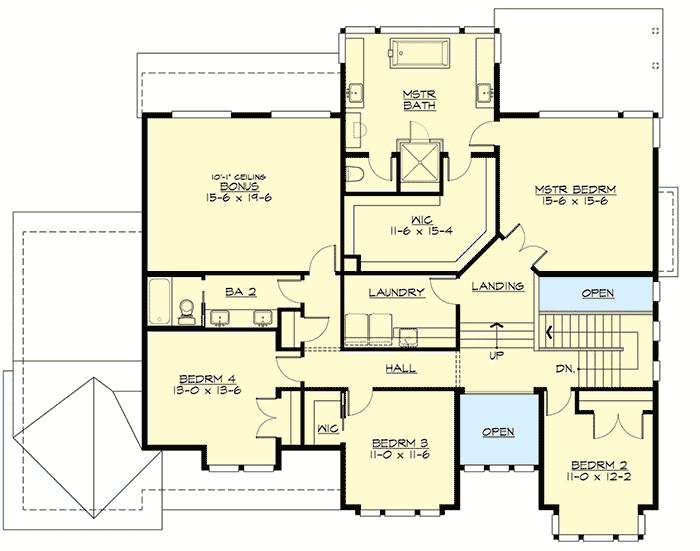 Plan 23776JD: Beautiful 5-Bed Modern House Plan with 3-Car Garage and Second-Level Master - Floor Plan - 2nd Floor - Contemporary, Modern