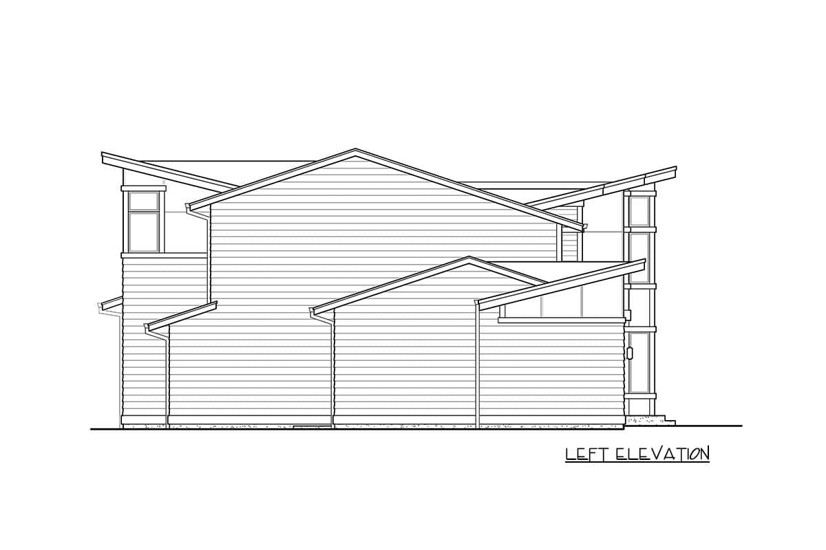 Plan 23776JD: Beautiful 5-Bed Modern House Plan with 3-Car Garage and Second-Level Master - Image #5 - Contemporary, Modern