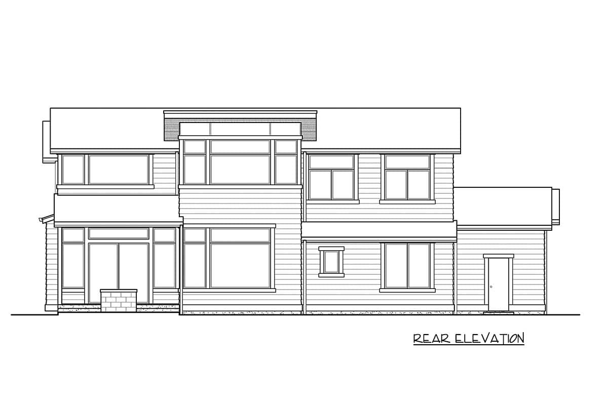 Plan 23776JD: Beautiful 5-Bed Modern House Plan with 3-Car Garage and Second-Level Master - Image #6 - Contemporary, Modern