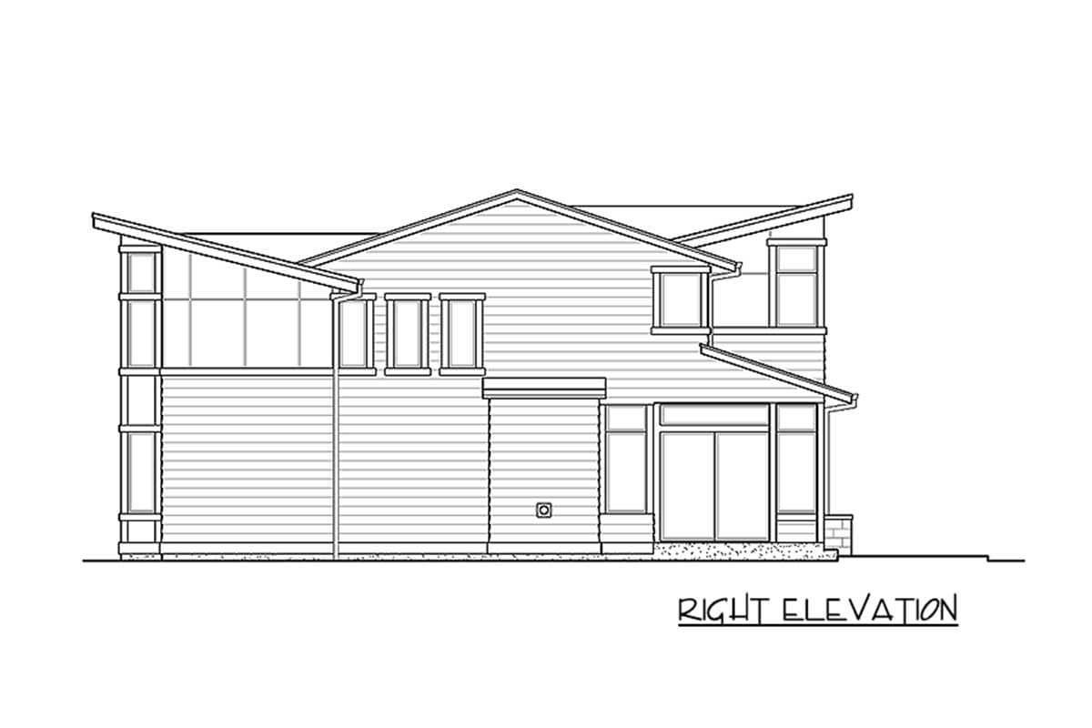 Plan 23776JD: Beautiful 5-Bed Modern House Plan with 3-Car Garage and Second-Level Master - Image #7 - Contemporary, Modern