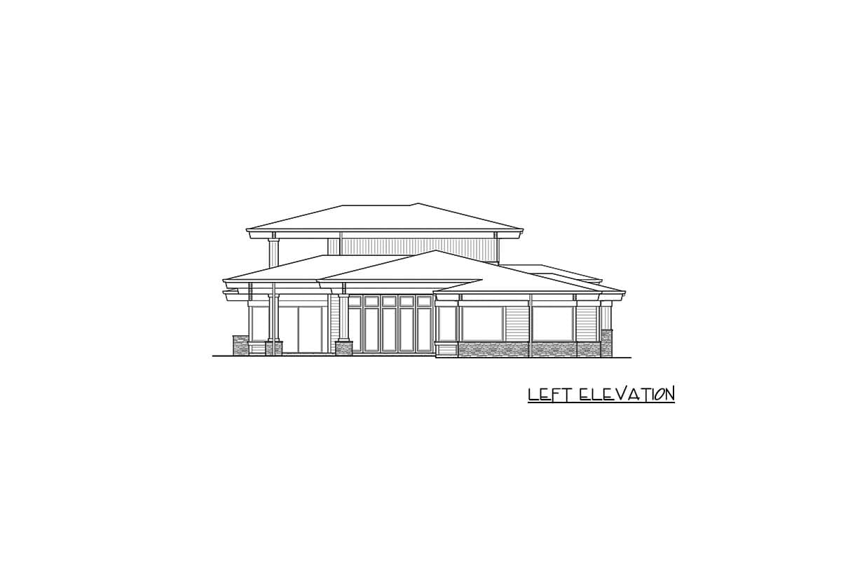 Plan 23780JD: 4-Bed Contemporary Home Plan with Multiple Covered Porches and Outdoor Kitchen - Image #43 - Coastal, Contemporary, Mid Century Modern, Modern, Northwest, Prairie