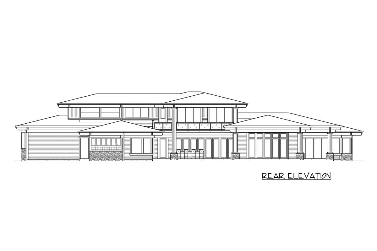 Plan 23780JD: 4-Bed Contemporary Home Plan with Multiple Covered Porches and Outdoor Kitchen - Image #44 - Coastal, Contemporary, Mid Century Modern, Modern, Northwest, Prairie