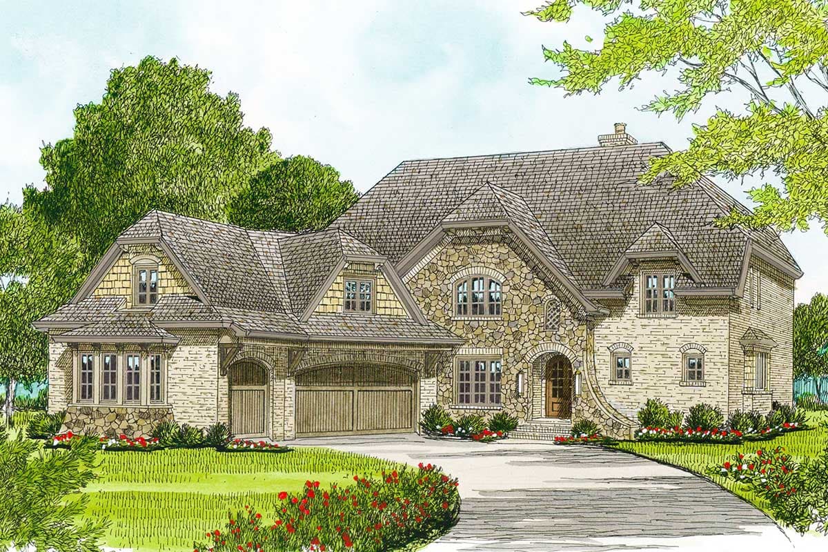 Plan 93102EL: French Country 4-Bed Craftsman House Plan with First-Floor Master and Bonus Room - Image #9 - Country, Craftsman, Mountain, Traditional