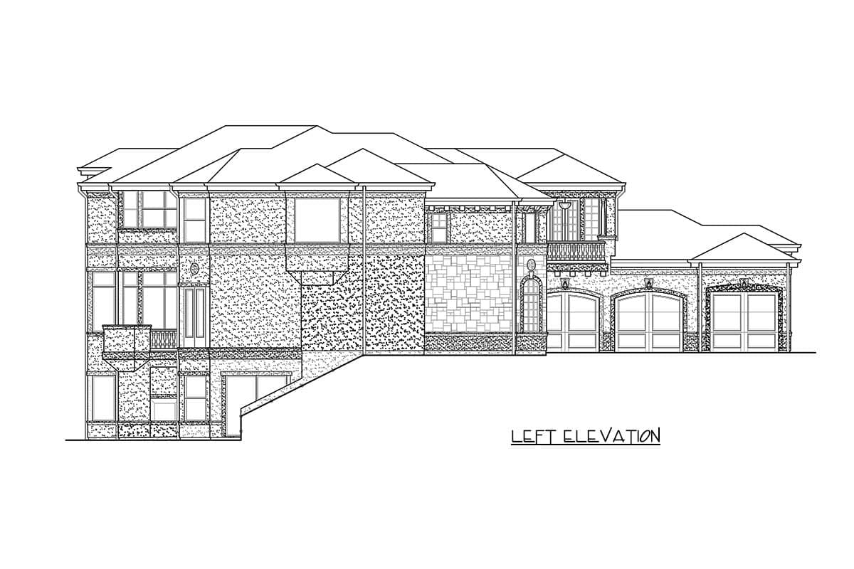 Plan 23781JD: Striking 5-Bed Luxury House Plan with Spa and Media Room - Image #4 - European, French Country, Traditional