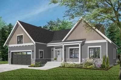 2-Bed Northwest Traditional Home Plan with Bonus Room - 1556 Sq Ft