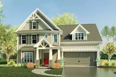 Charming 3-Bed Craftsman Home Plan with Second-Level Master