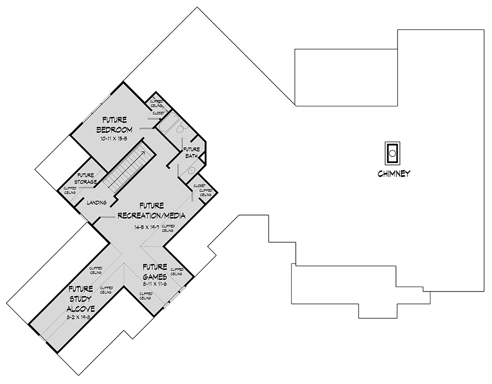 Plan 360025DK: 4-Bed Craftsman Home Plan with Upstairs Expansion - Floor Plan - Bonus - Craftsman, New American, Traditional
