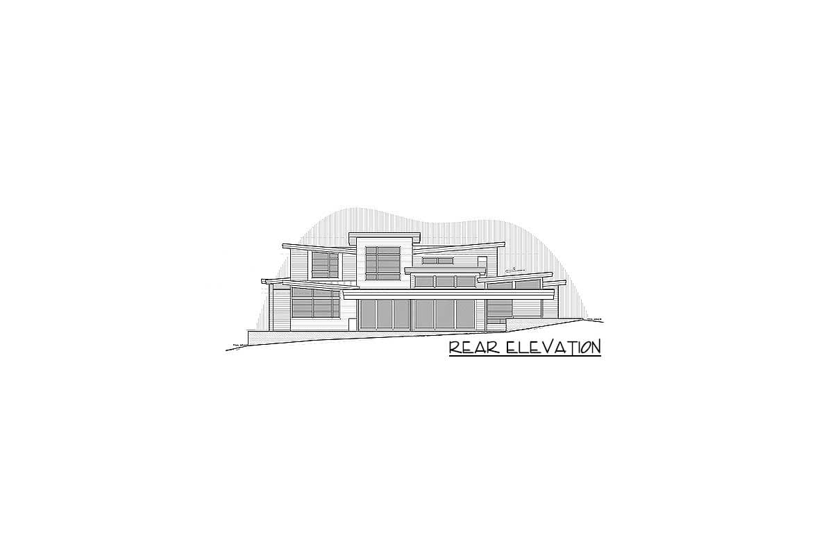 Plan 54237HU: Stunning 4-Bed Contemporary House Plan with Views from Each Room - Image #33 - Contemporary, Mid Century Modern, Modern, Prairie