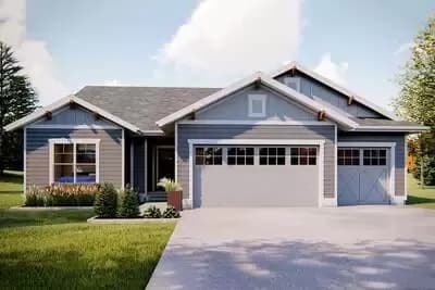 1-Story Craftsman-Style House Plan - 1617 Sq Ft