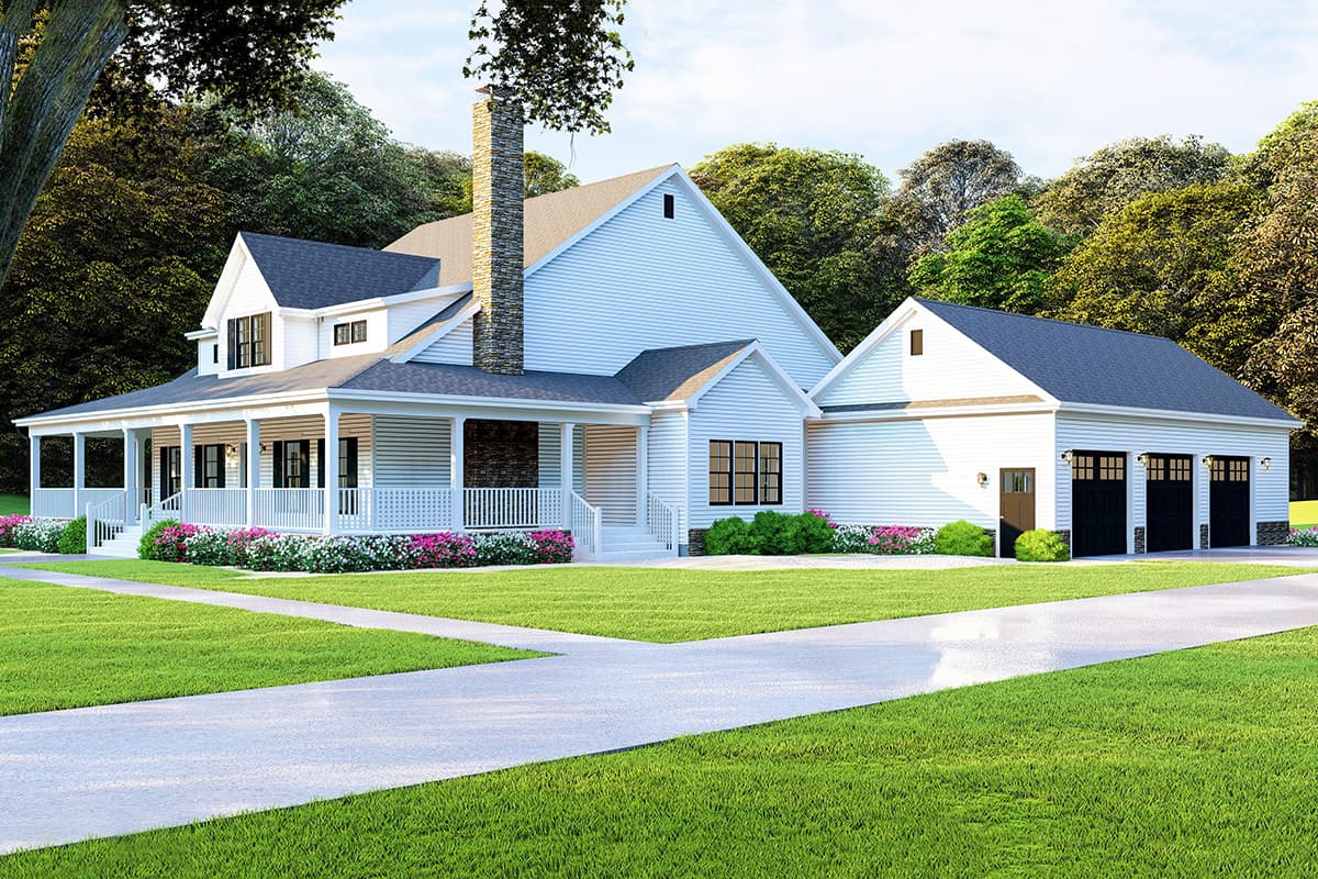 Plan 70608MK: Modern Farmhouse Plan with Wraparound Porch - 3474 Sq Ft - Image #5 - Country, Farmhouse, Modern Farmhouse, Southern, Traditional