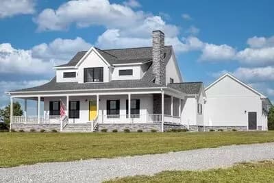 Modern Farmhouse Plan with Wraparound Porch - 3474 Sq Ft