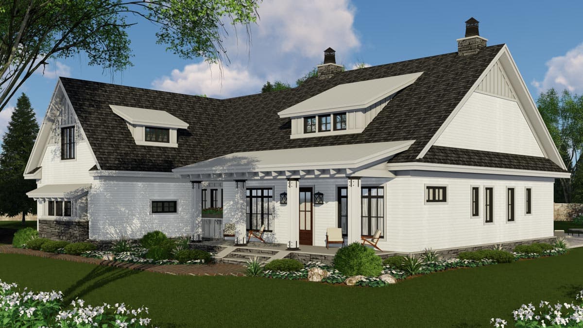 Plan 14675RK: 4-Bed New American House Plan with Exposed Rafter Tail Porch - Image #4 - Country, Farmhouse, Modern Farmhouse, New American, Northwest, Traditional