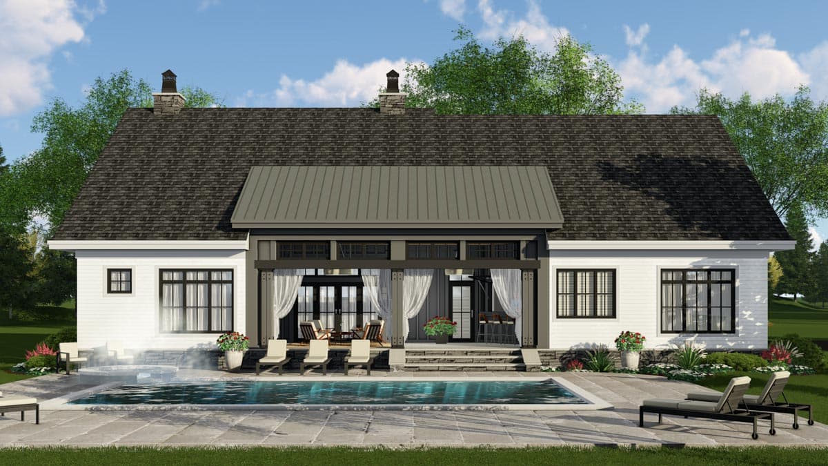 Plan 14675RK: 4-Bed New American House Plan with Exposed Rafter Tail Porch - Image #6 - Country, Farmhouse, Modern Farmhouse, New American, Northwest, Traditional