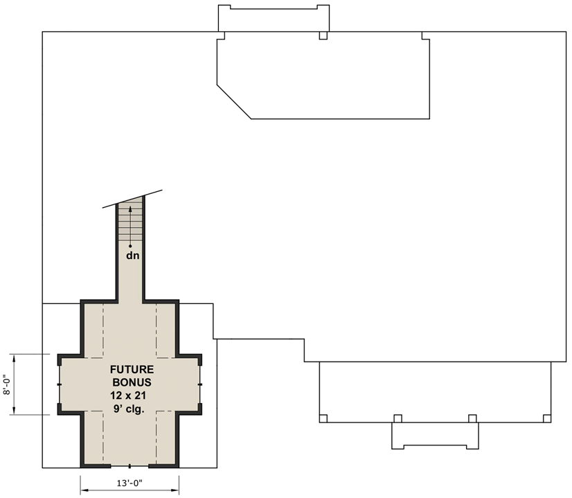 Plan 14675RK: 4-Bed New American House Plan with Exposed Rafter Tail Porch - Floor Plan - Bonus - Country, Farmhouse, Modern Farmhouse, New American, Northwest, Traditional