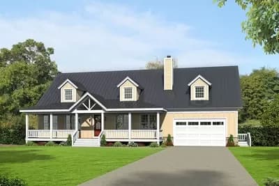 Two-Story Modern Farmhouse with 4 Beds and First-Floor Master