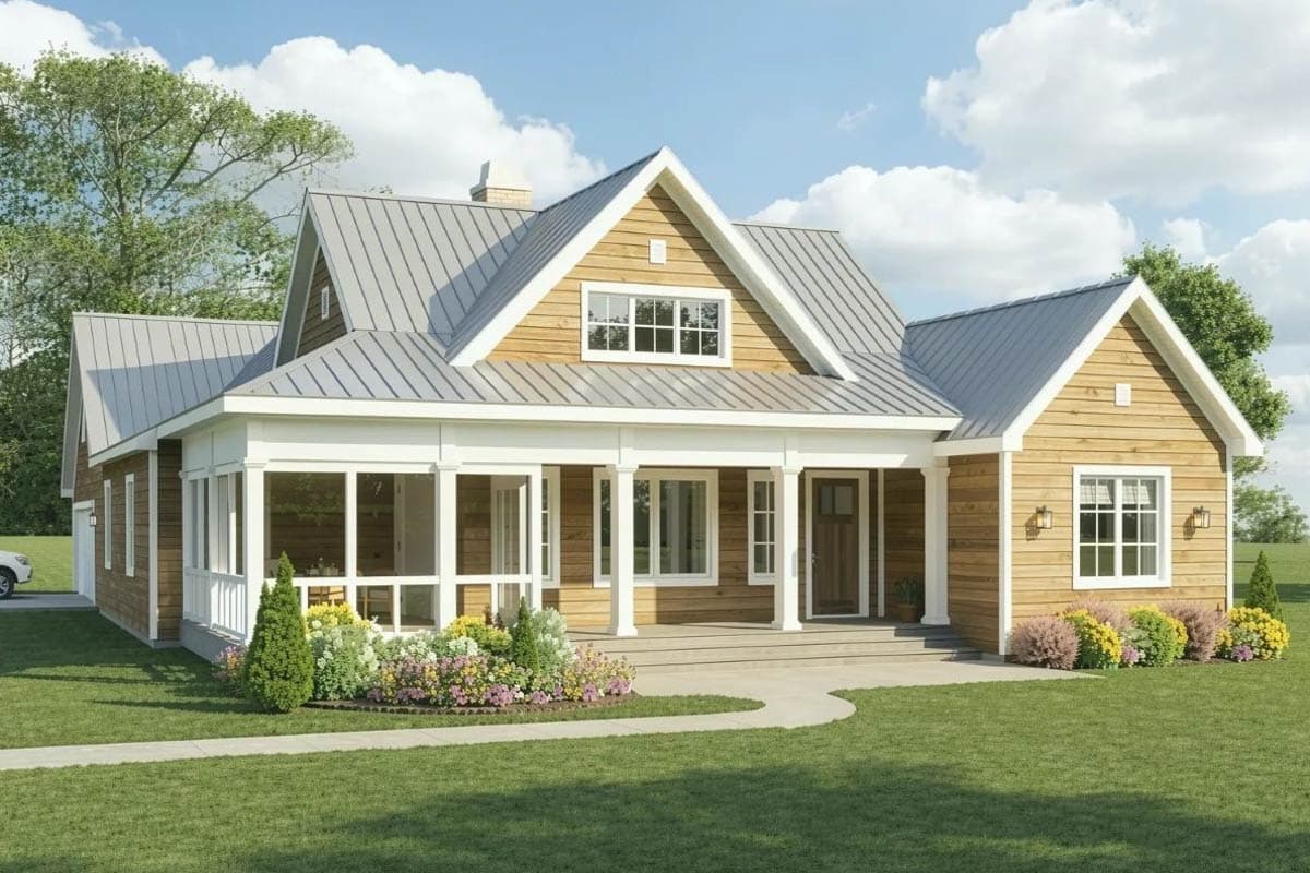 Plan 28931JJ: 3-Bed Modern Farmhouse with Bonus Room and Attached 2-Car Garage - Image #5 - Country, Farmhouse, Modern Farmhouse, New American, Ranch, Traditional