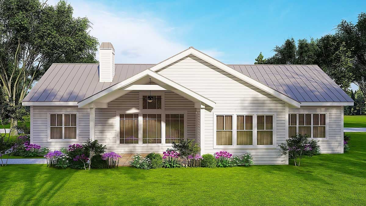 Plan 25658GE: One-Story New American House Plan with 3-Car Garage - Image #5 - Country, New American, Ranch, Southern