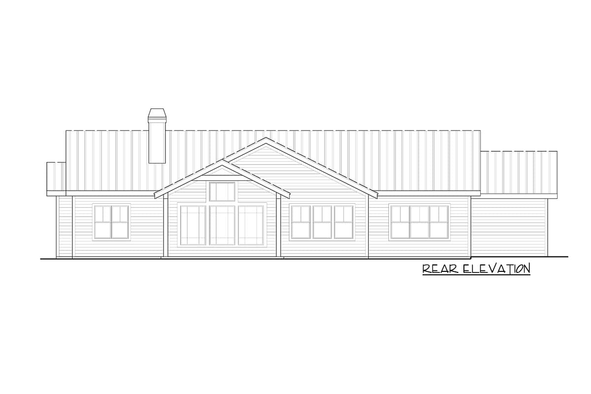 Plan 25658GE: One-Story New American House Plan with 3-Car Garage - Image #14 - Country, New American, Ranch, Southern