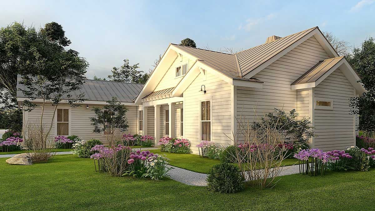 Plan 25658GE: One-Story New American House Plan with 3-Car Garage - Image #4 - Country, New American, Ranch, Southern