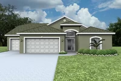 Mediterranean 4-Bedroom Ranch House Plan with 3-Car Garage