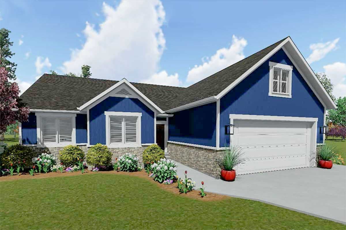 Plan 61314UT: One-Story House Plan with Lower Level Apartment - Image #27 - Ranch, Traditional