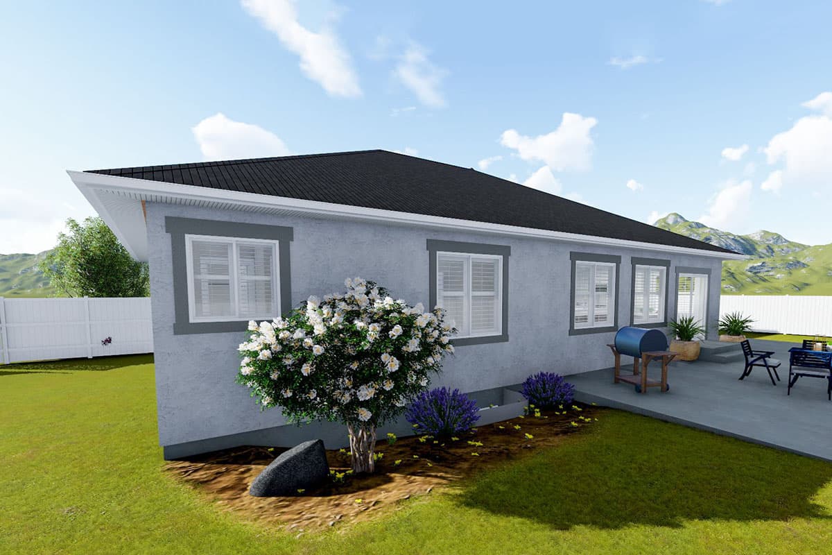 Plan 61312UT: 3-Bed Ranch Home Plan with Lower Level Expansion - 1493 Sq Ft - Image #6 - Northwest, Ranch, Transitional