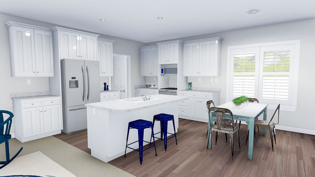Plan 61312UT: 3-Bed Ranch Home Plan with Lower Level Expansion - 1493 Sq Ft - Image #8 - Northwest, Ranch, Transitional