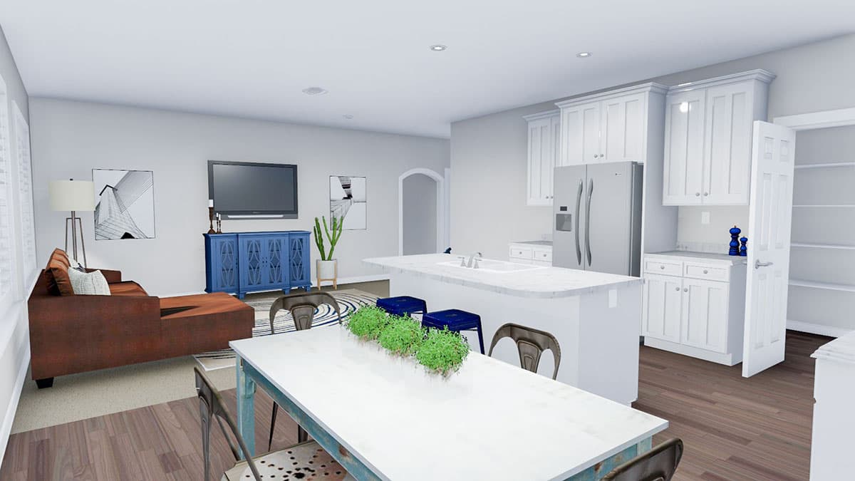 Plan 61312UT: 3-Bed Ranch Home Plan with Lower Level Expansion - 1493 Sq Ft - Image #9 - Northwest, Ranch, Transitional