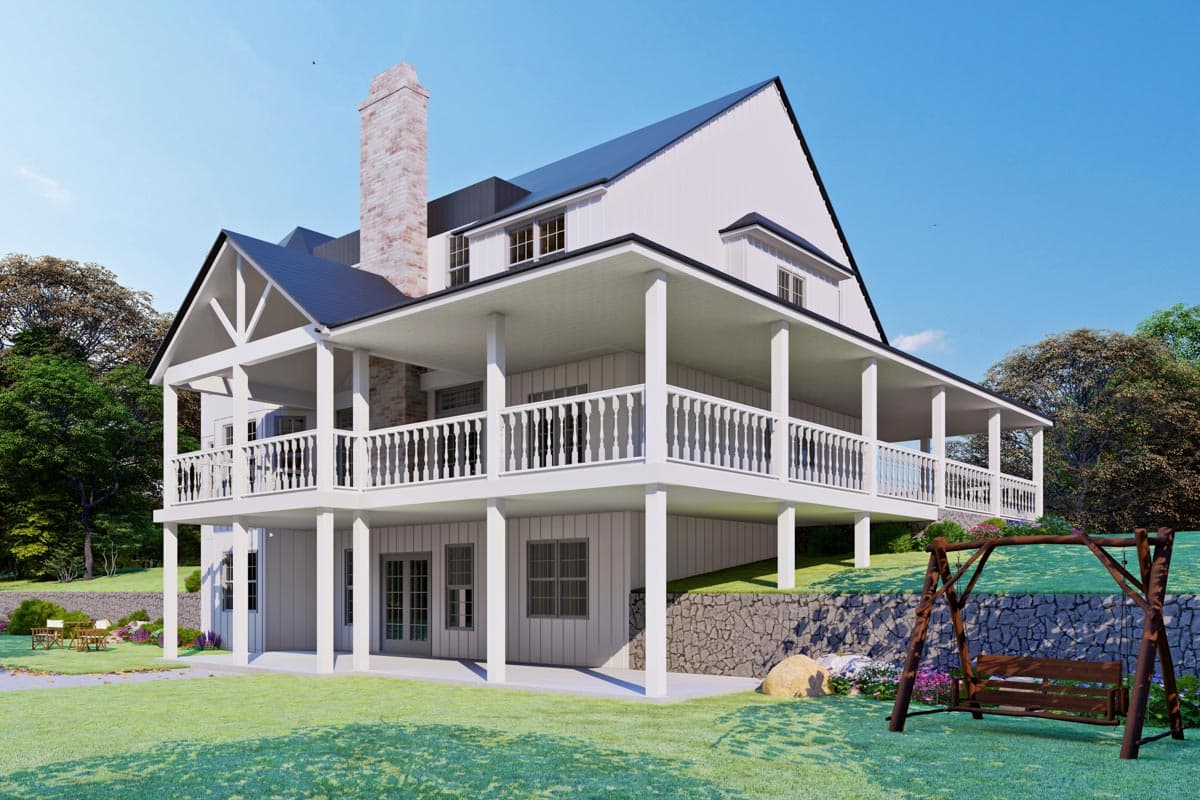 Plan 25659GE: Modern Farmhouse Plan with Wraparound Porch and Optional 2-Story Grand Room - 3261 Sq Ft - Image #5 - Country, Farmhouse, Modern Farmhouse, New American